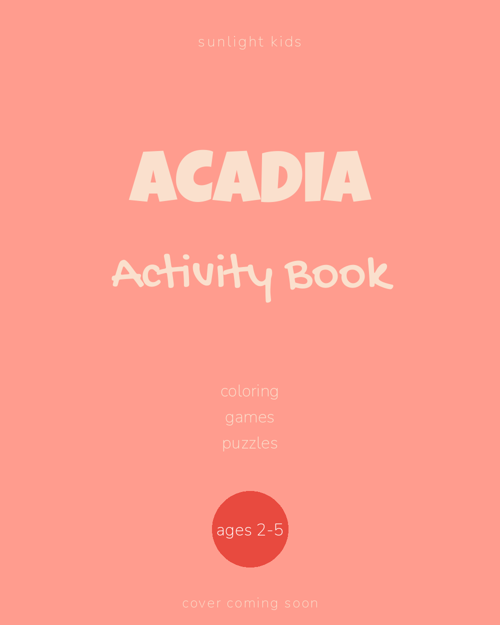 Acadia Activity Book for Kids cover