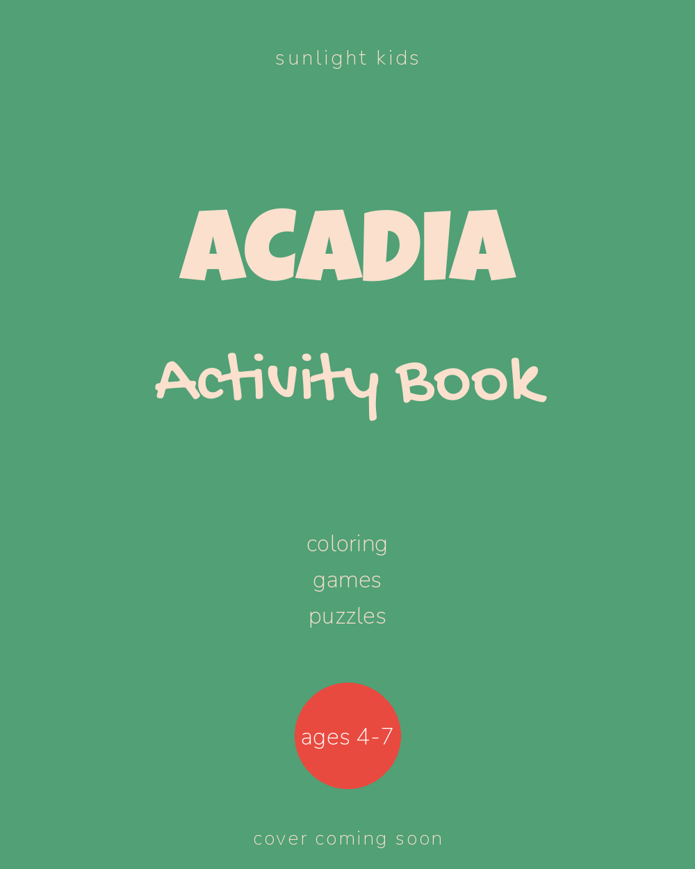 Acadia Activity Book for Kids cover