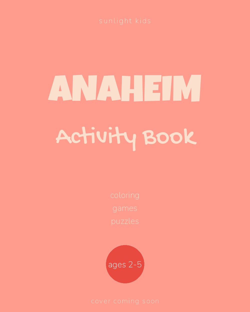 Anaheim Activity Book for Kids cover