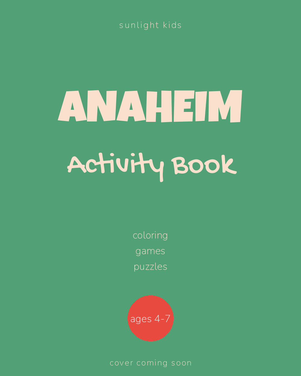 Anaheim Activity Book for Kids cover