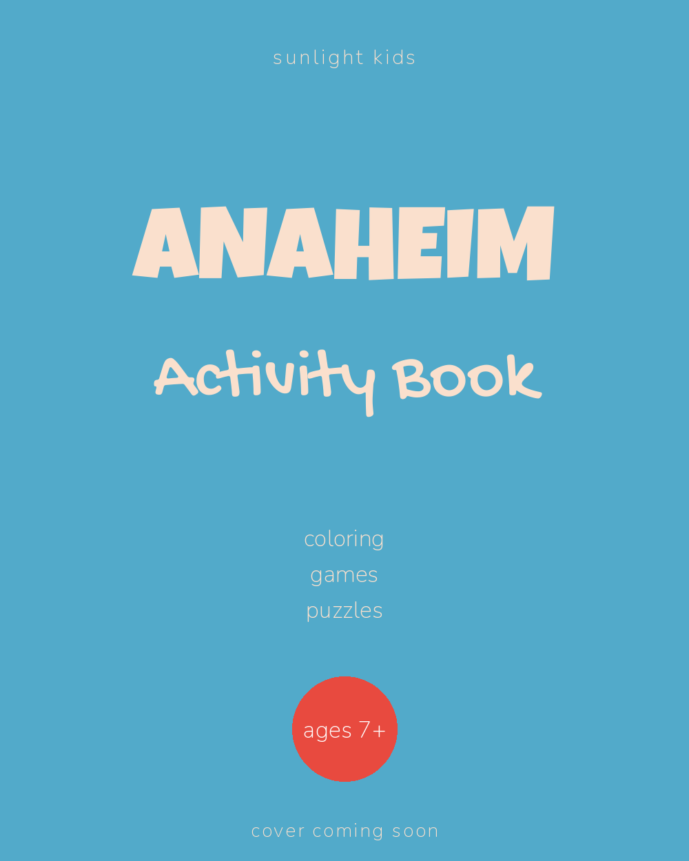 Anaheim Activity Book for Kids cover