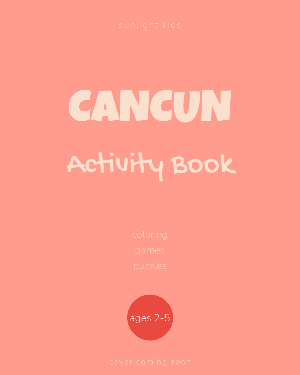 Cancun Activity Book for Kids cover