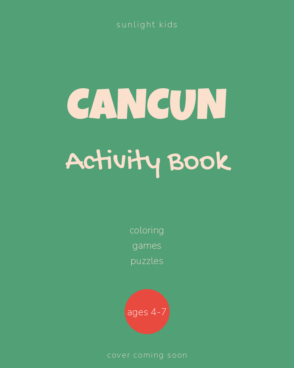 Cancun Activity Book for Kids cover