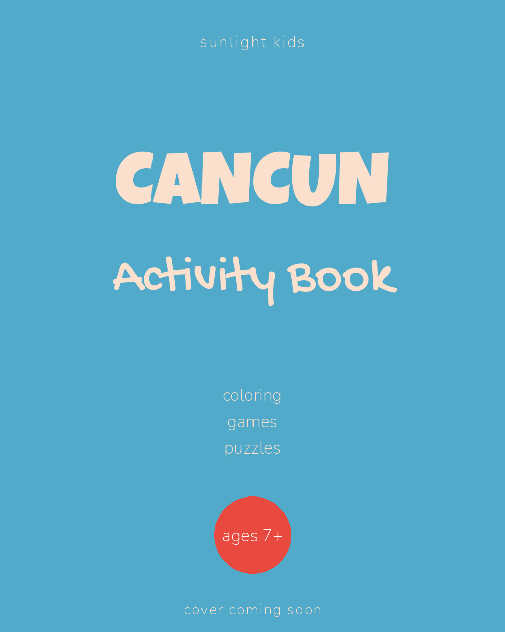 Cancun Activity Book for Kids cover