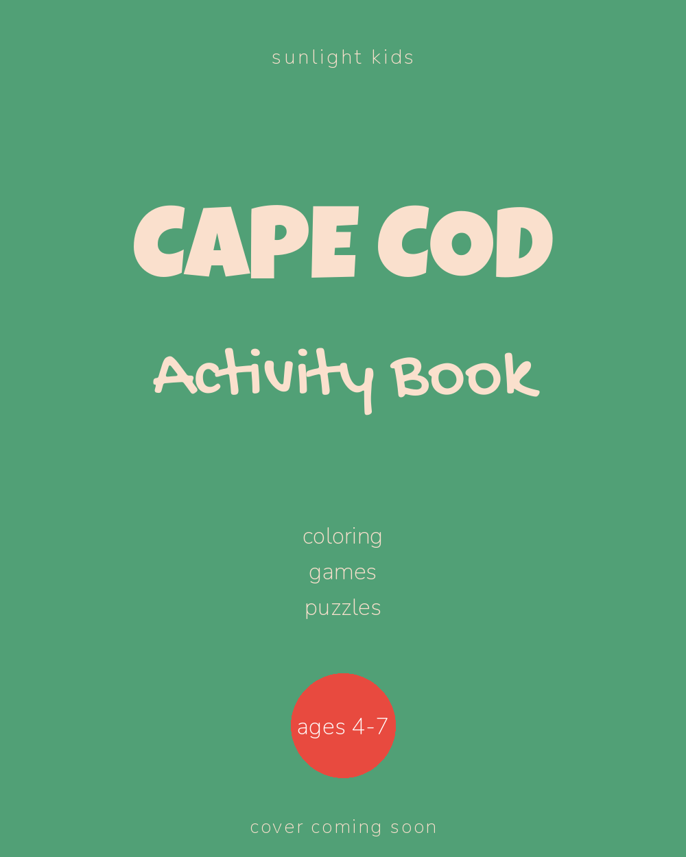 Cape Cod Activity Book for Kids cover