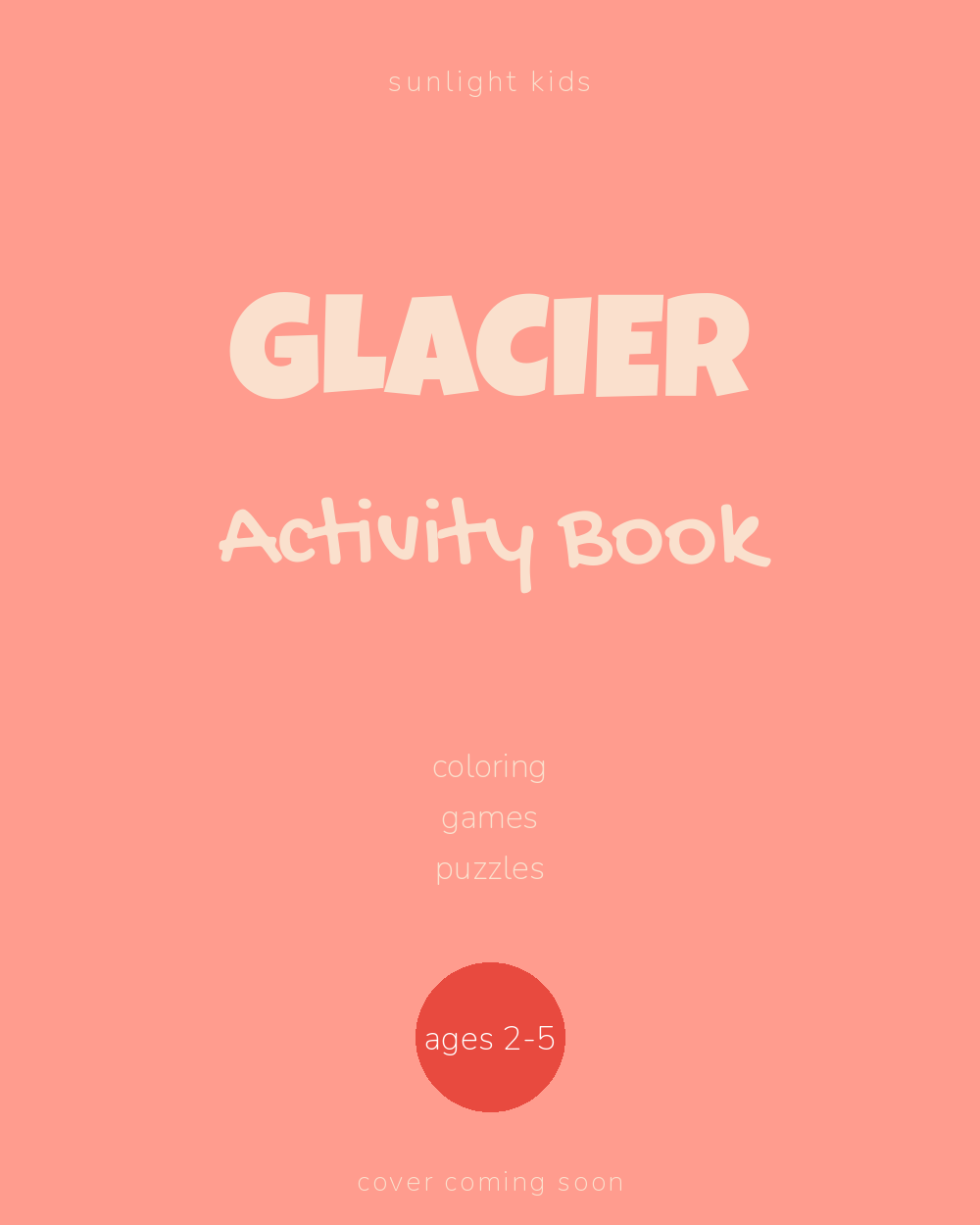 Glacier Activity Book for Kids cover
