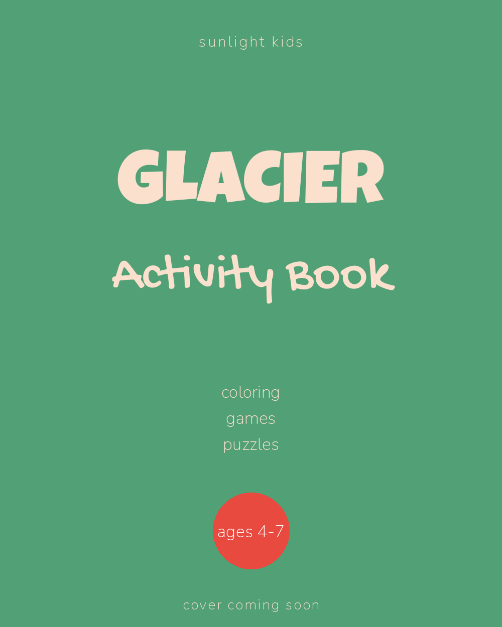 Glacier Activity Book for Kids cover