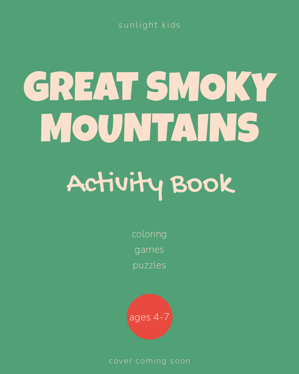 Great Smoky Mountains Activity Book for Kids cover