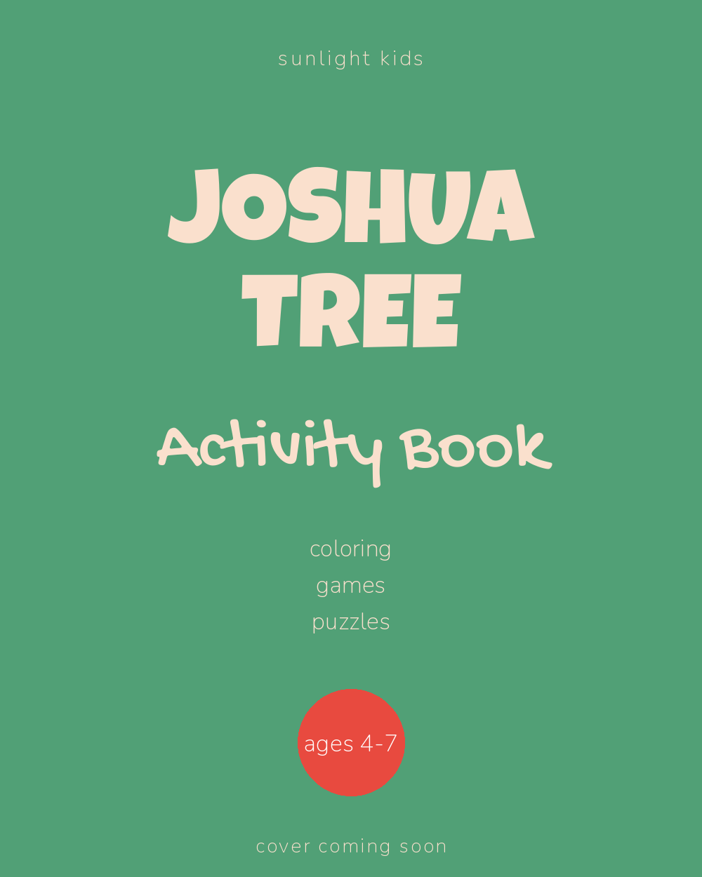 Joshua Tree Activity Book for Kids cover