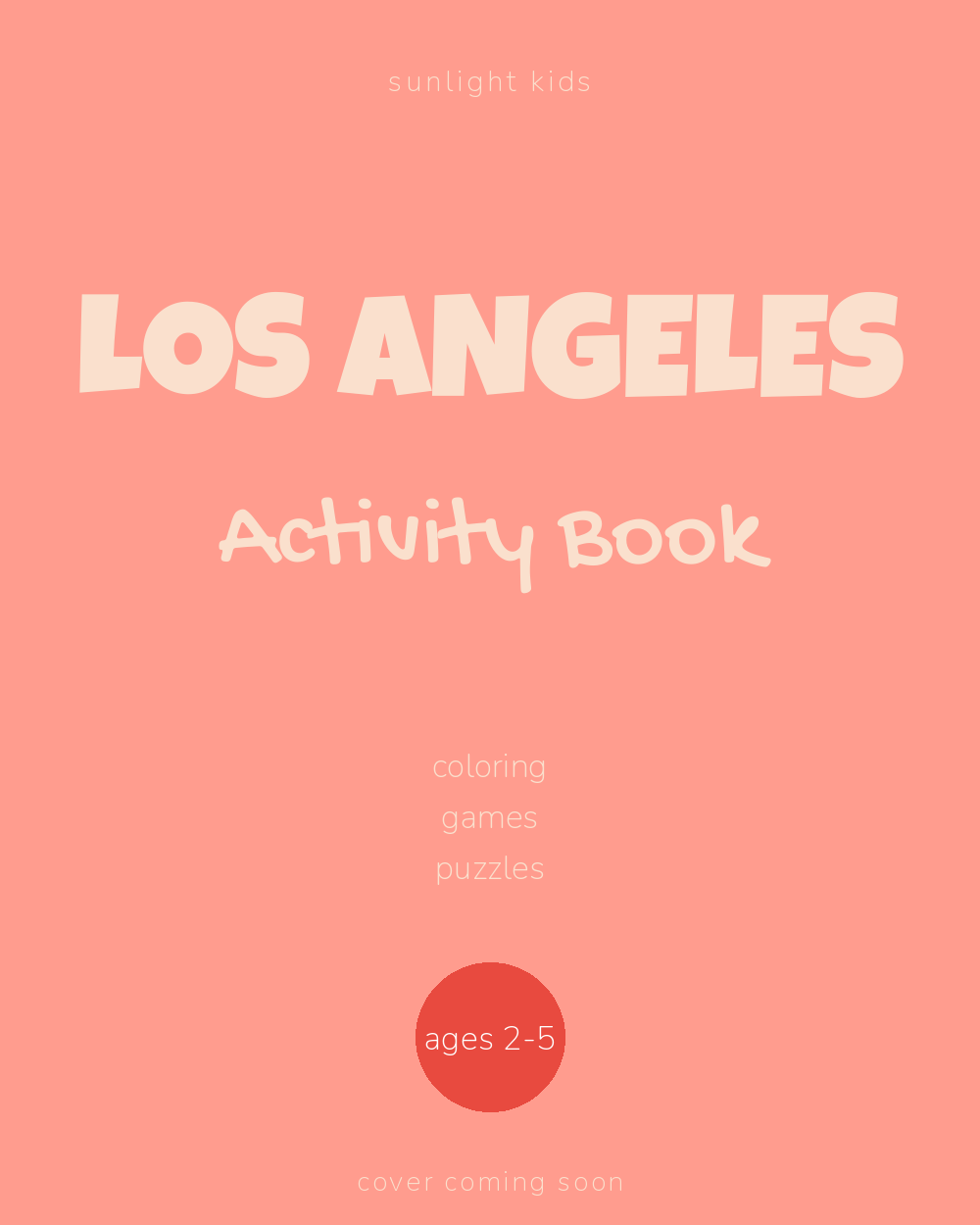 Los Angeles Activity Book for Kids cover