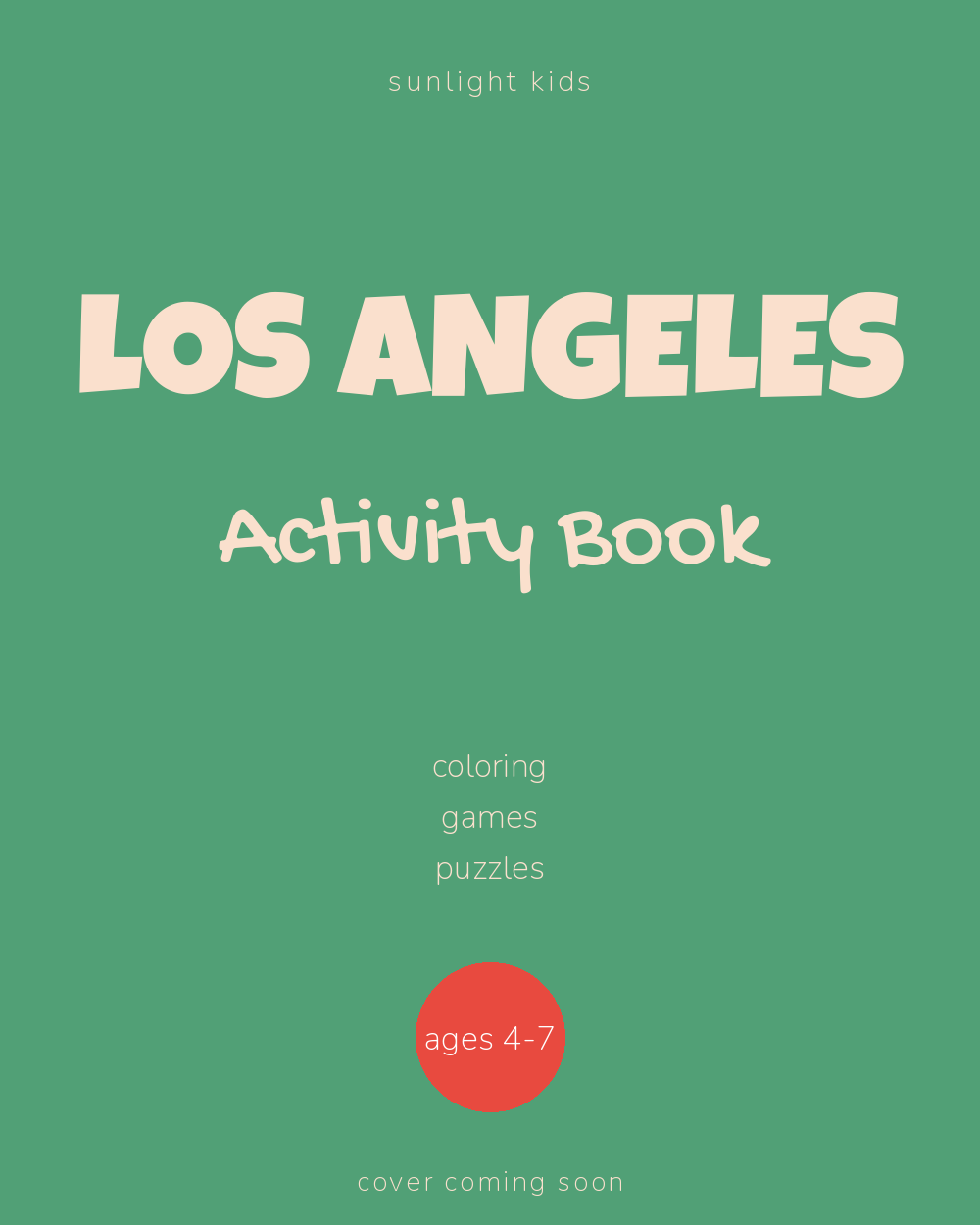 Los Angeles Activity Book for Kids cover