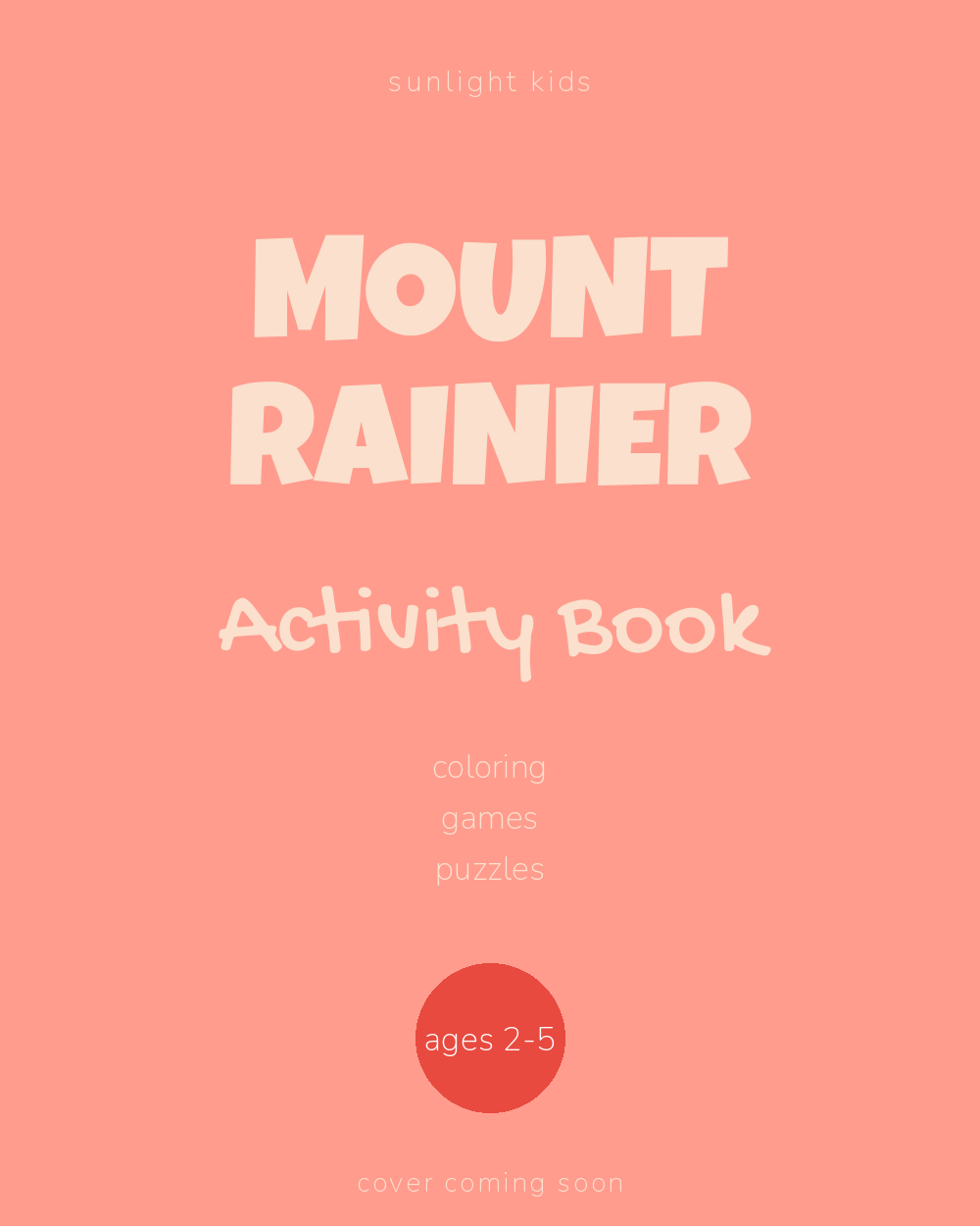 Mount Rainier Activity Book for Kids cover
