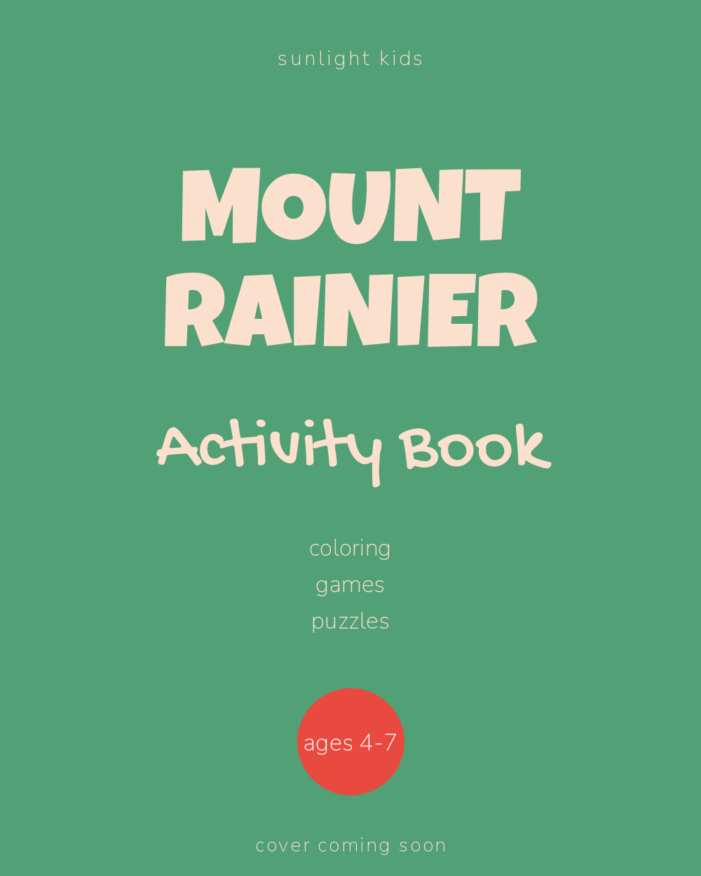 Mount Rainier Activity Book for Kids cover