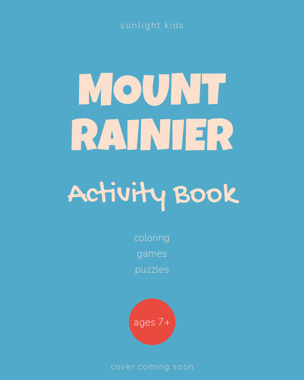 Mount Rainier Activity Book for Kids cover