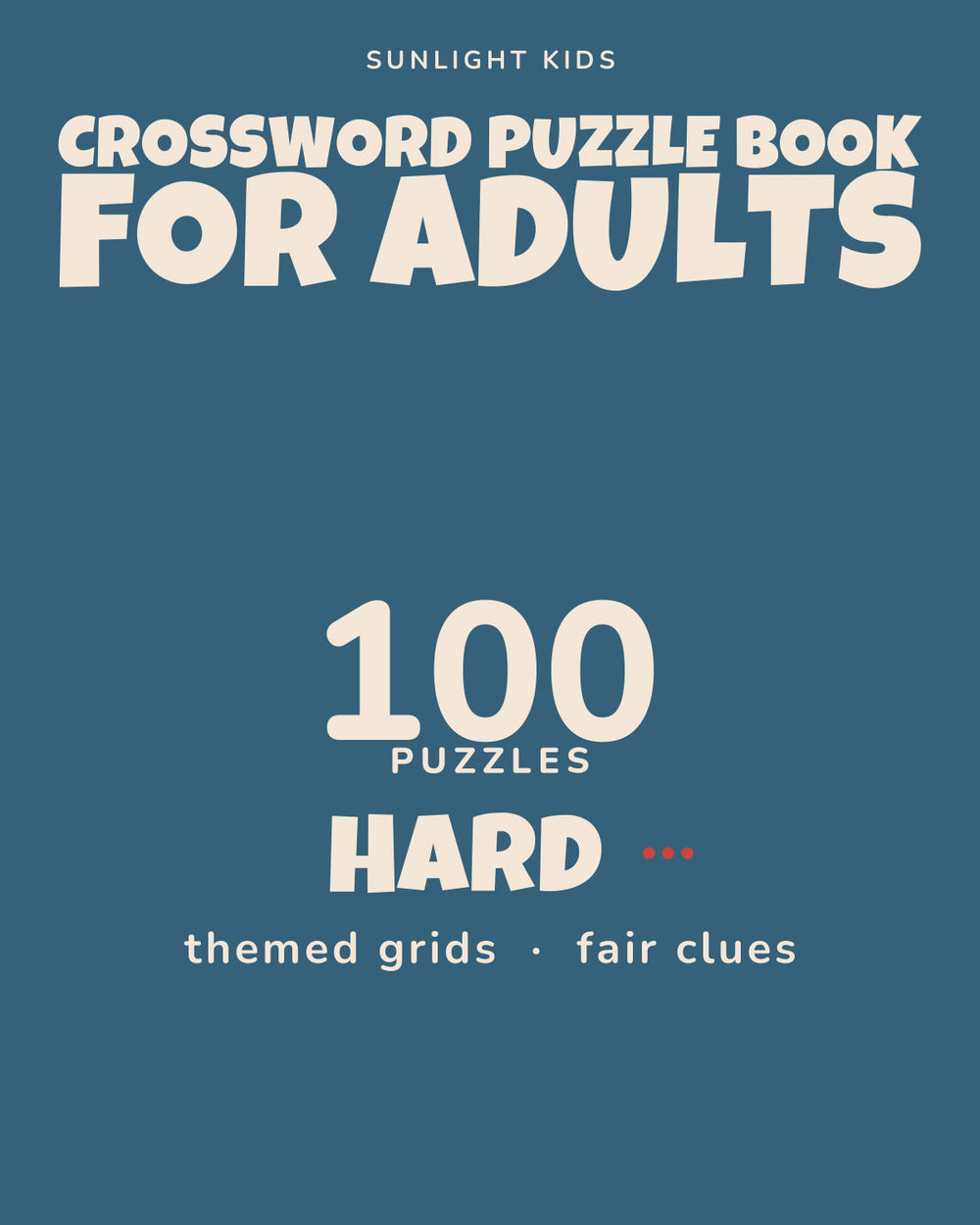Crossword Puzzle Book for Adults: Hard cover