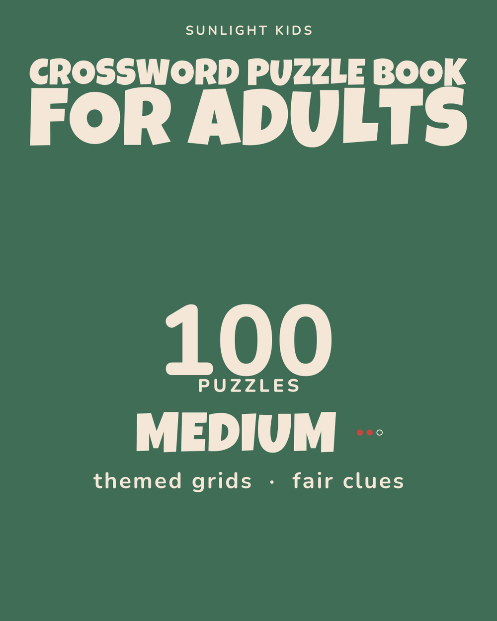 Crossword Puzzle Book for Adults: Medium cover