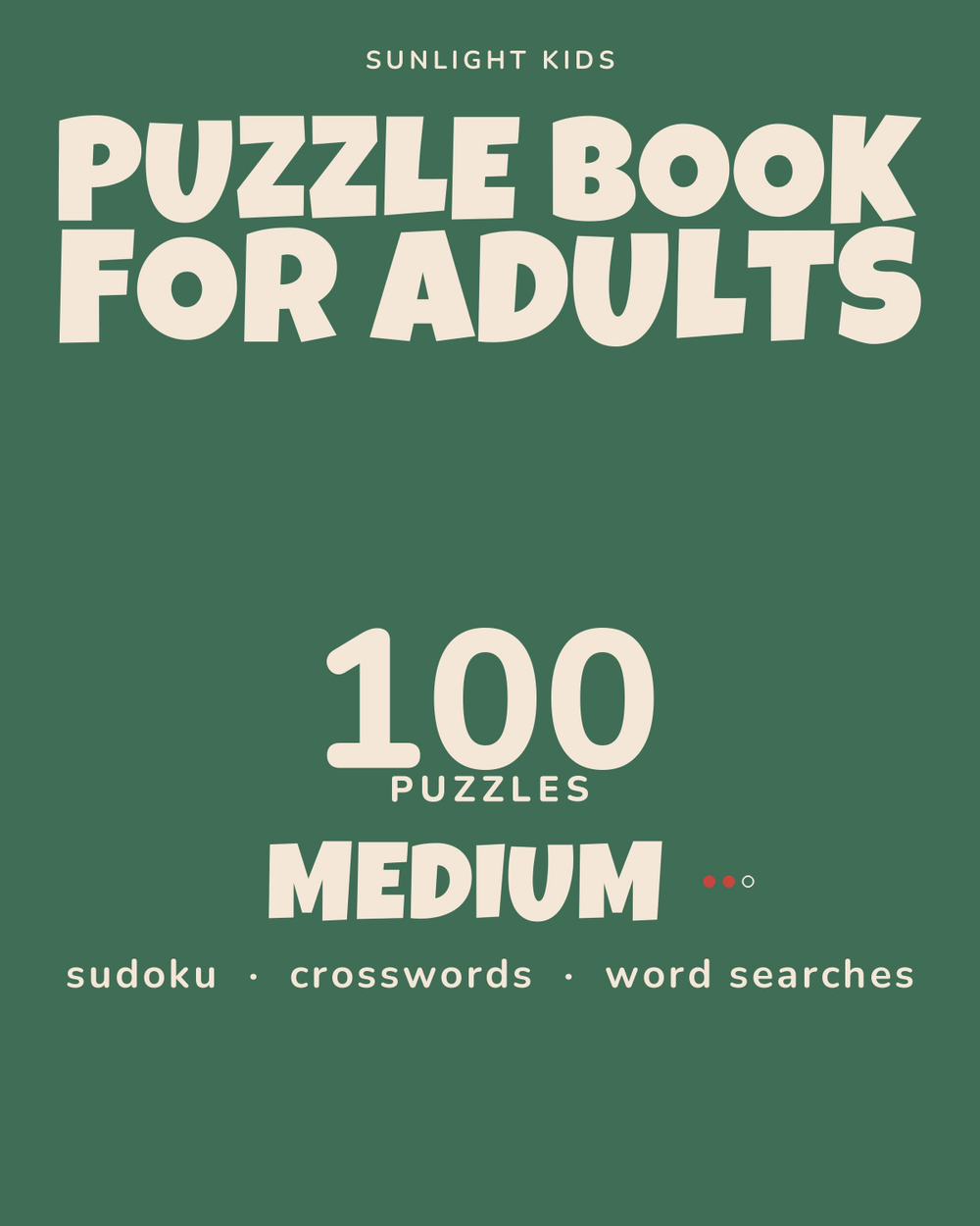 Puzzle Book for Adults: Medium cover