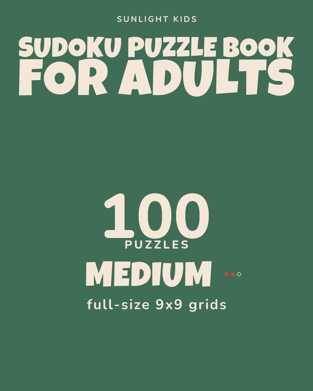 Sudoku Puzzle Book for Adults: Medium cover