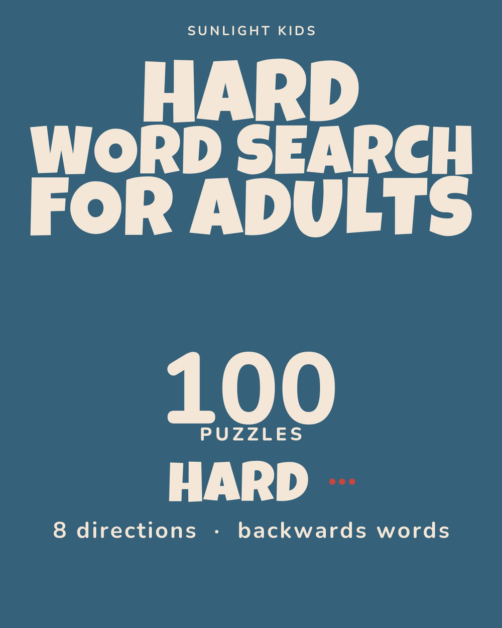 Hard Word Search for Adults cover