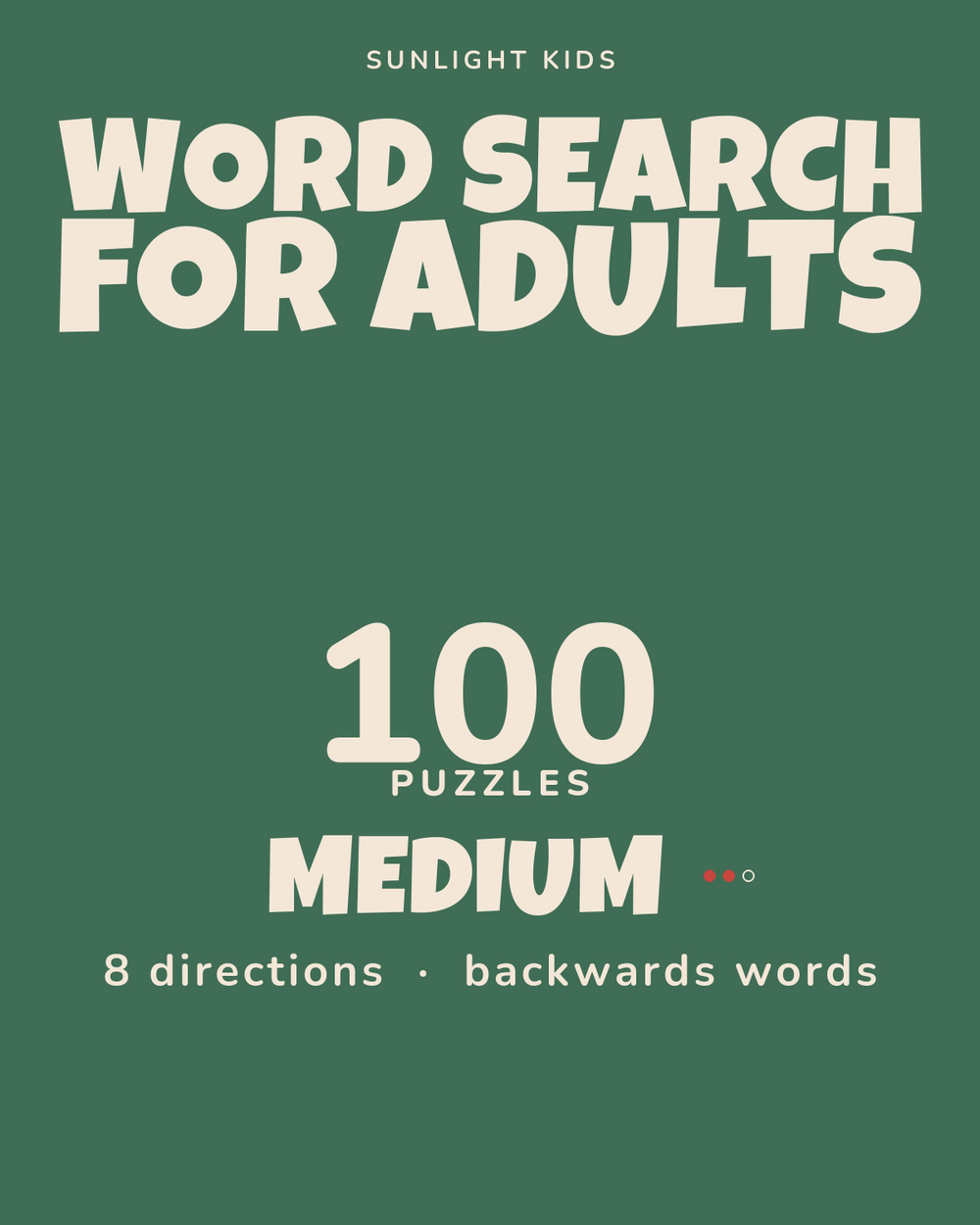 Word Search for Adults: Medium cover