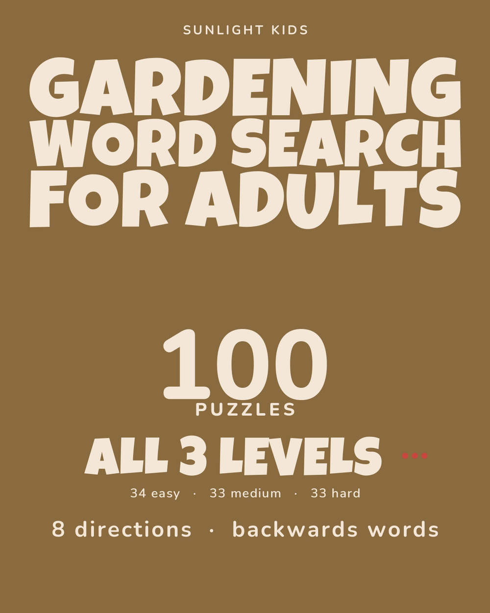 Gardening Word Search for Adults cover