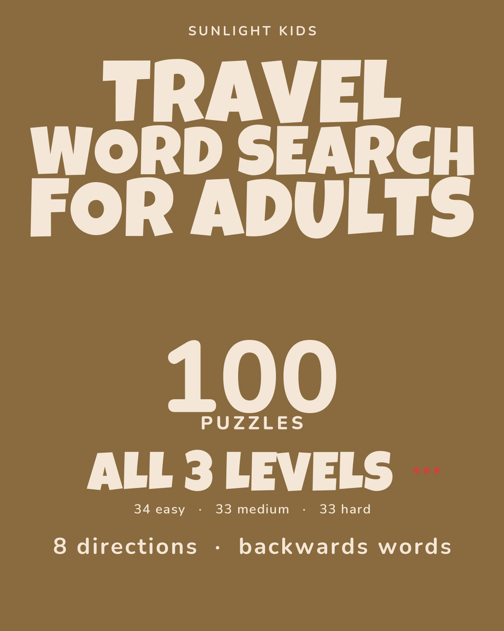 Travel Word Search for Adults cover