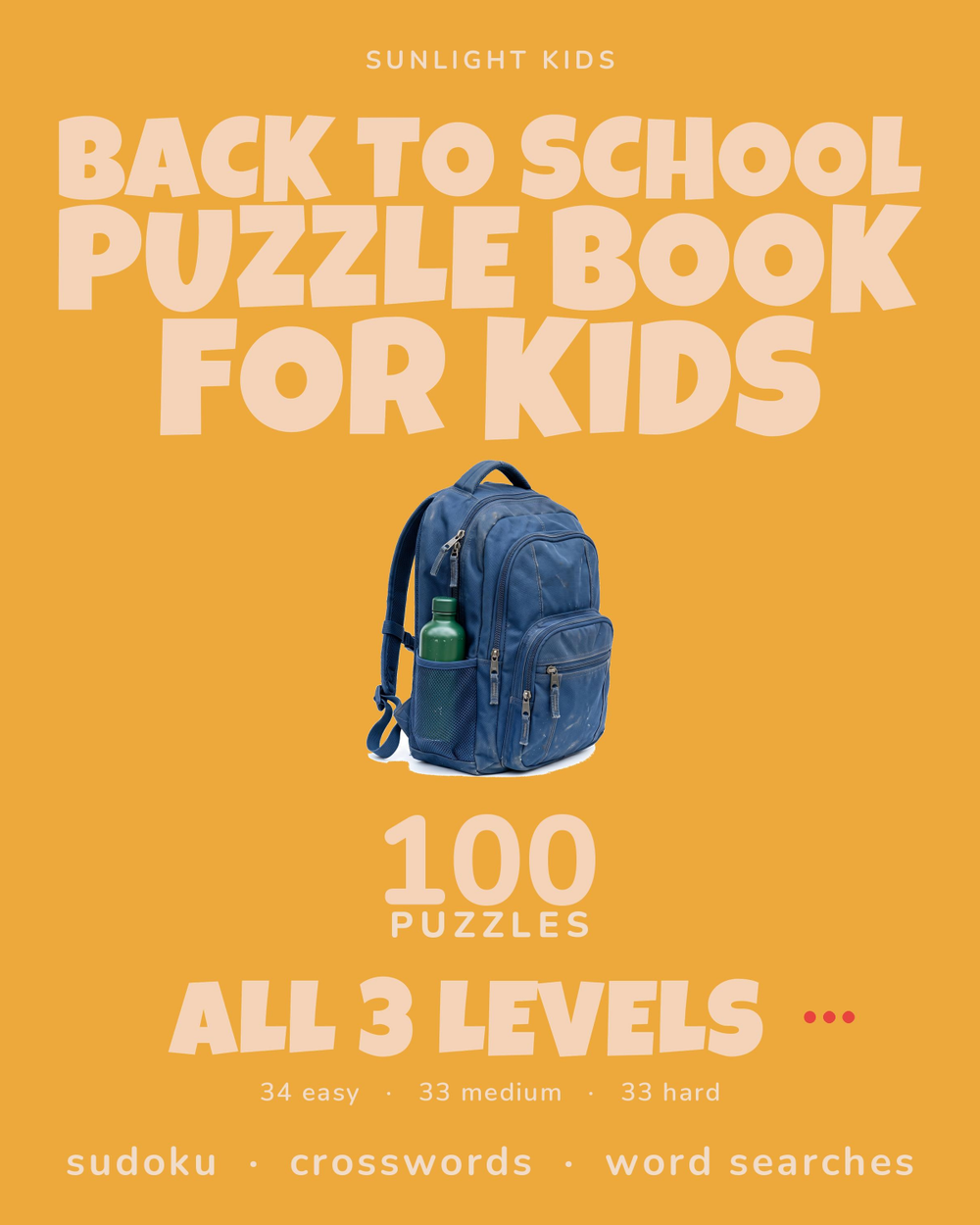 Back to School Puzzle Book for Kids cover
