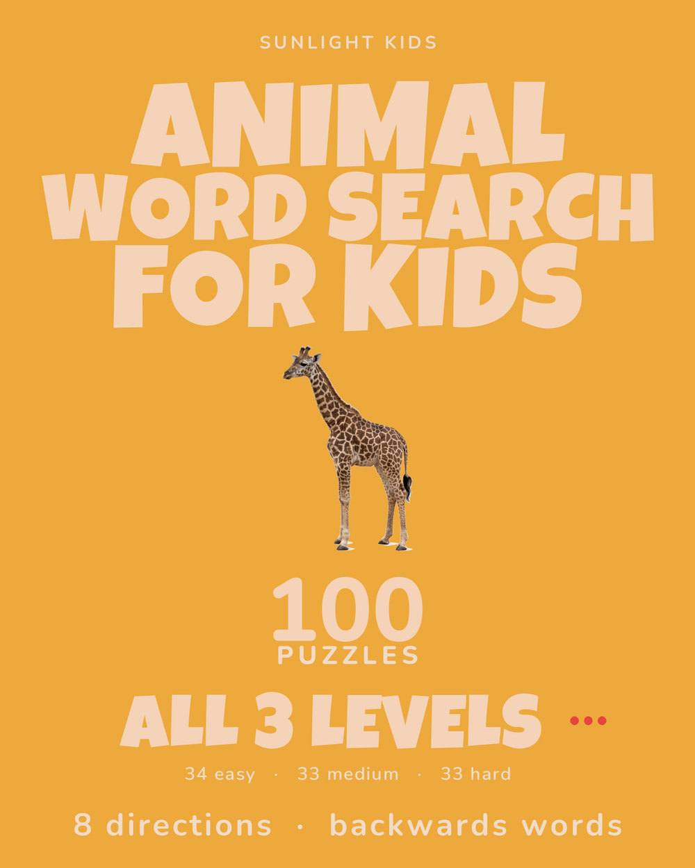 Animal Word Search for Kids cover