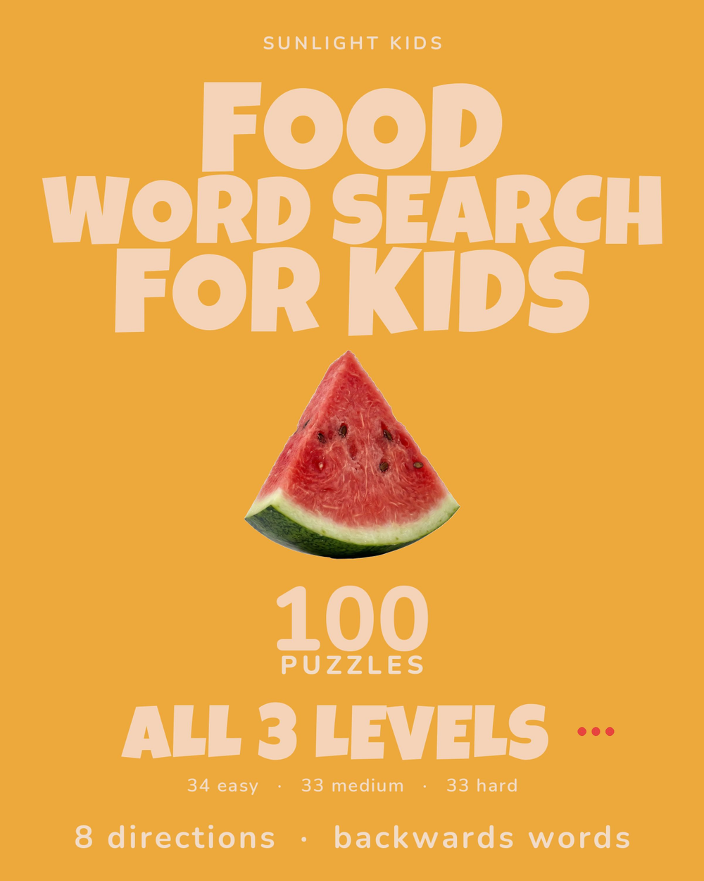 Food Word Search for Kids cover