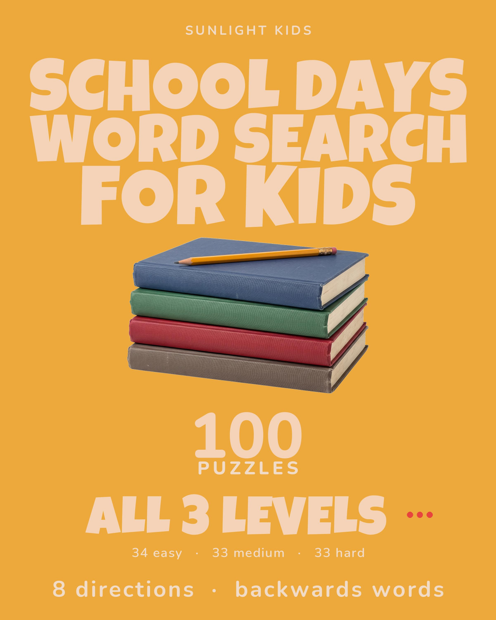 School Days Word Search for Kids cover