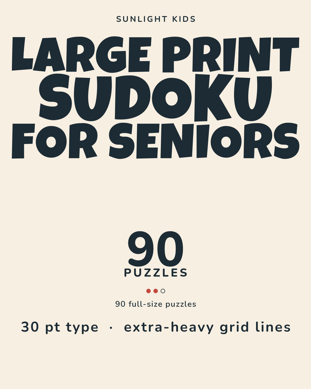Large Print Sudoku for Seniors: Medium cover