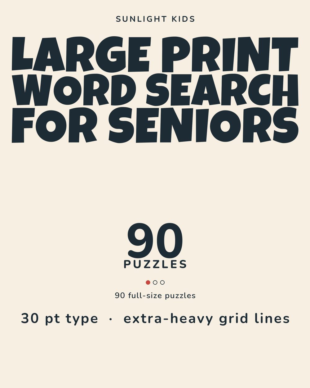 Large Print Word Search for Seniors: Easy cover