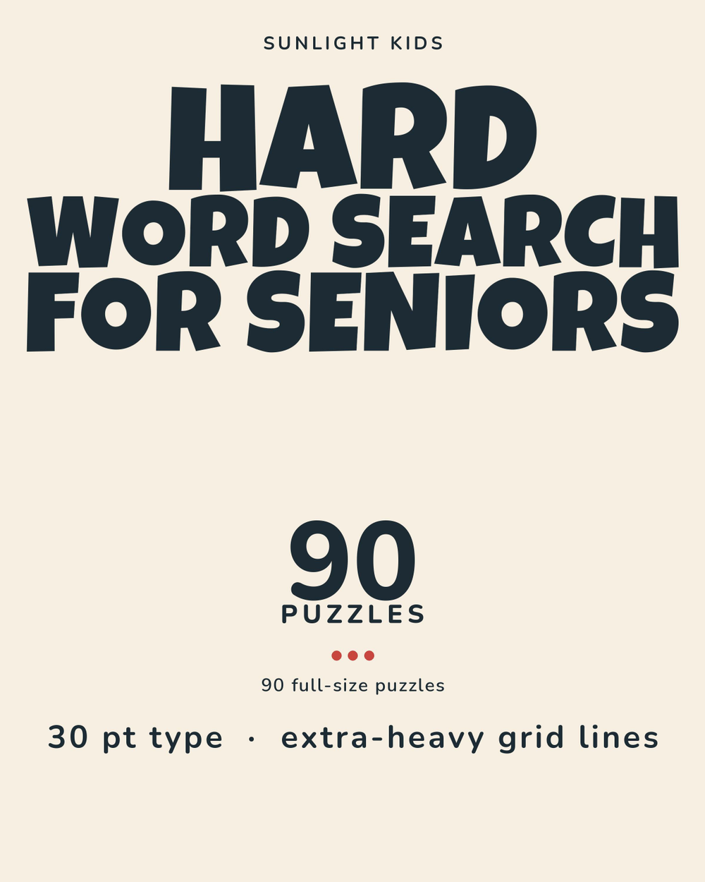 Large Print Word Search for Seniors: Hard cover