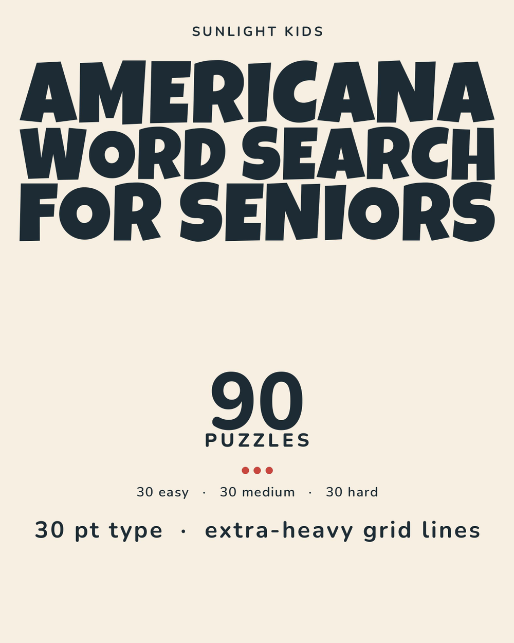 Large Print Americana Word Search cover