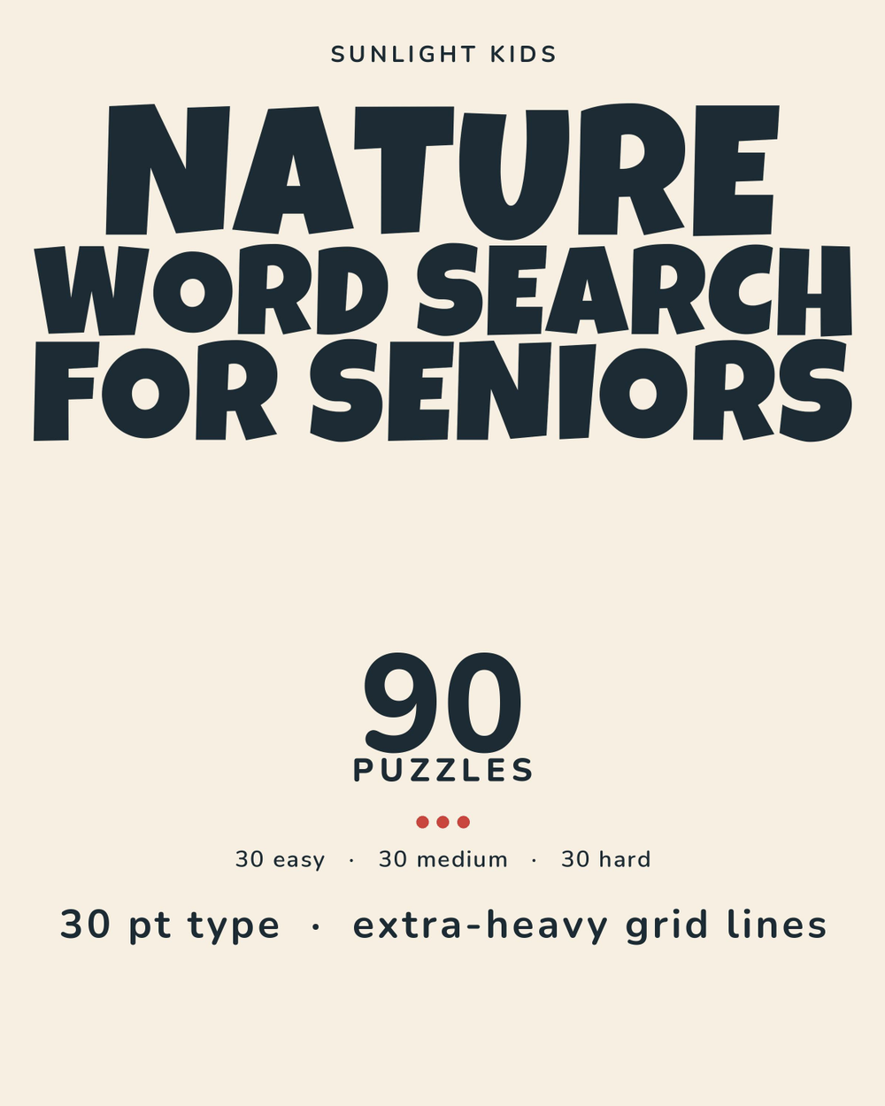 Large Print Nature Word Search cover