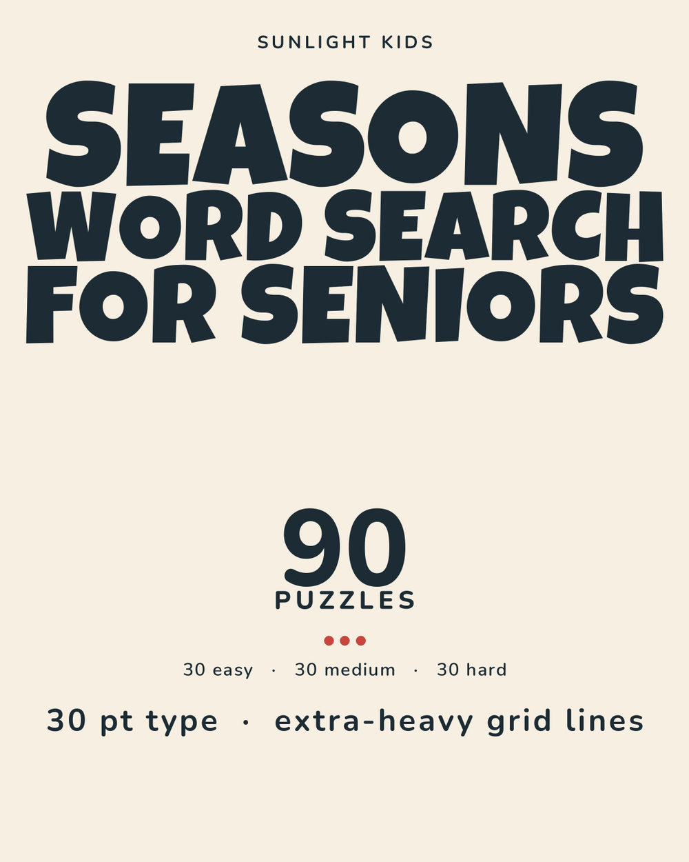 Large Print Seasons Word Search cover