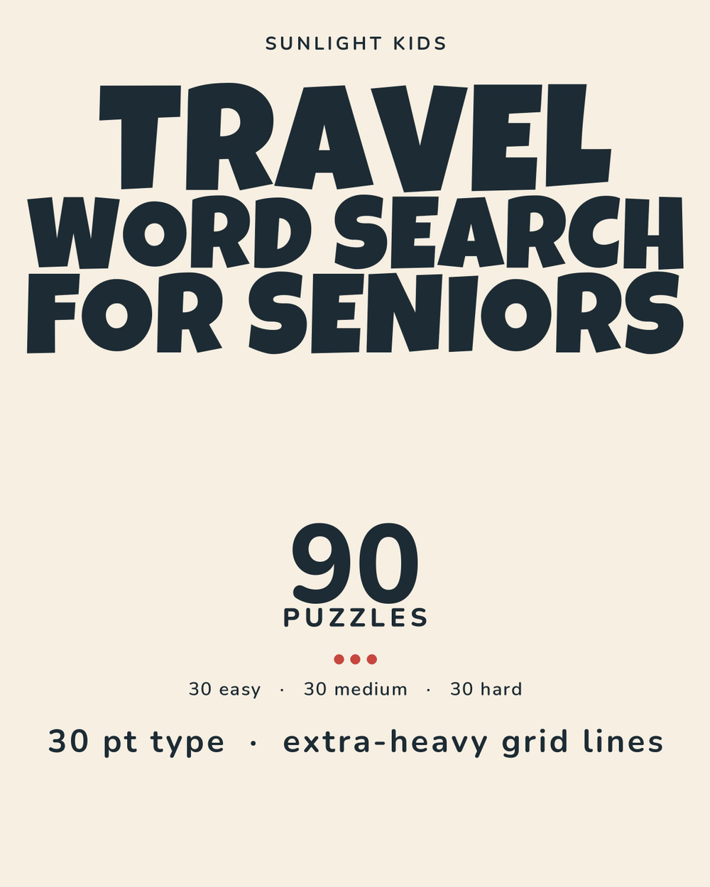 Large Print Travel Word Search cover