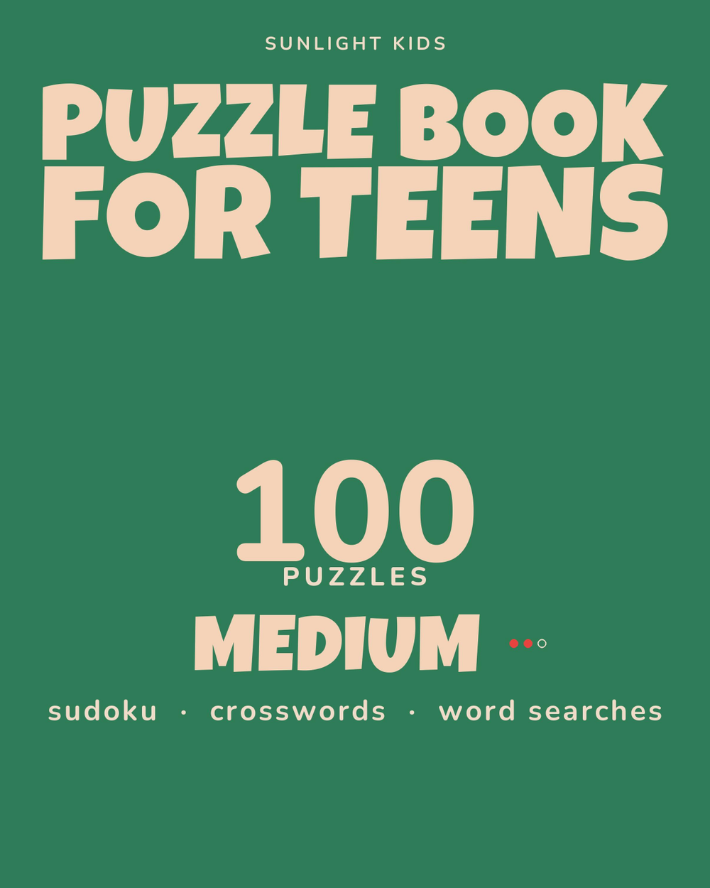 Puzzle Book for Teens: Medium cover