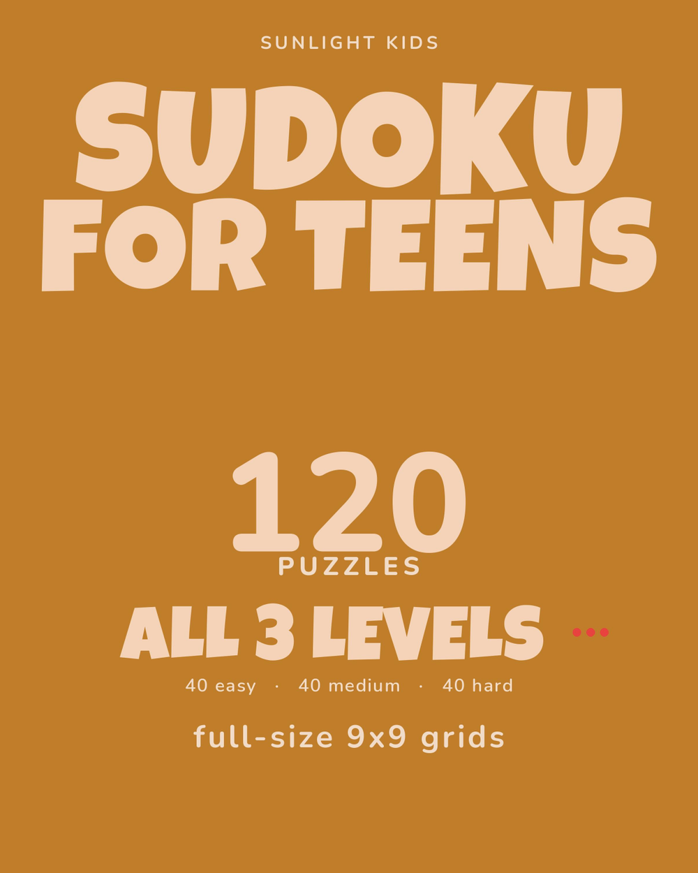 Sudoku for Teens: Easy, Medium & Hard cover