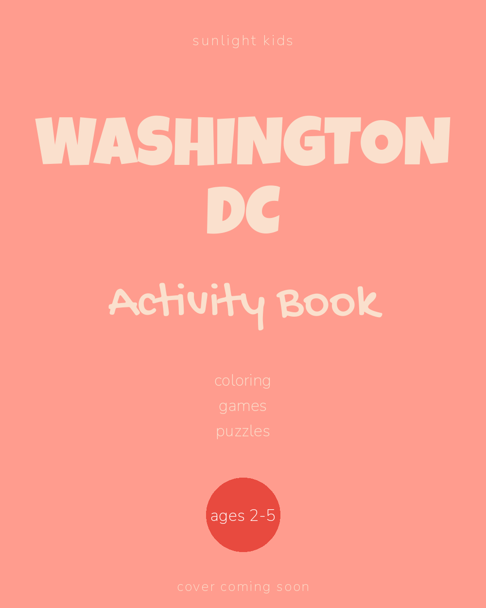 Washington DC Activity Book for Kids cover