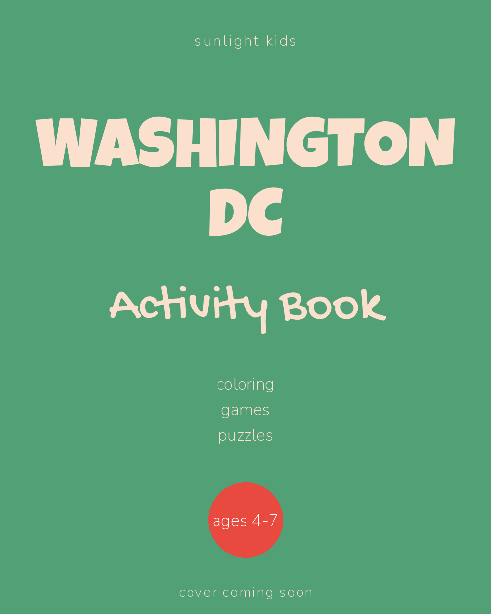Washington DC Activity Book for Kids cover