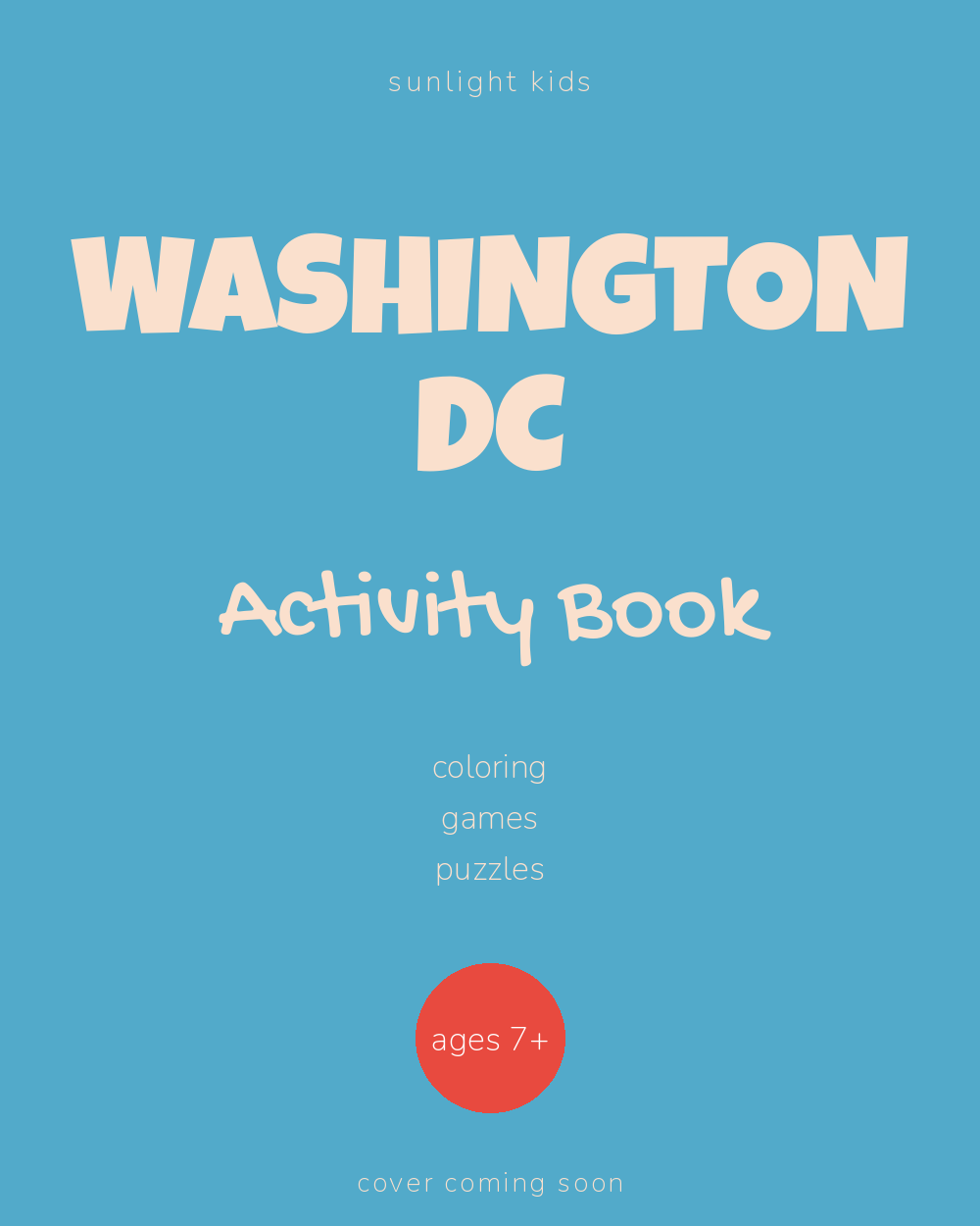 Washington DC Activity Book for Kids cover