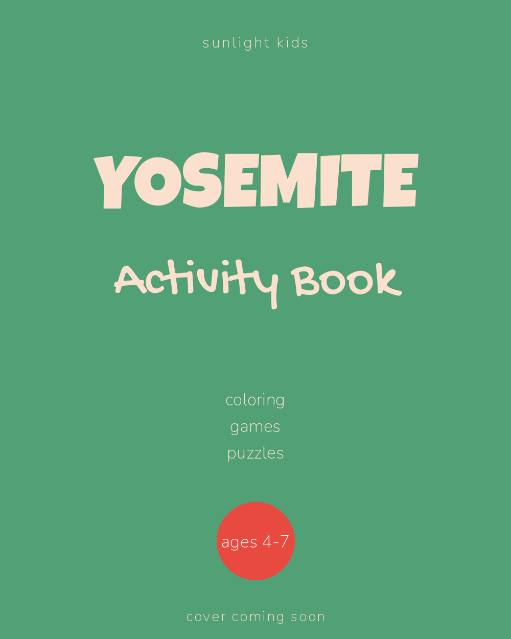 Yosemite Activity Book for Kids cover