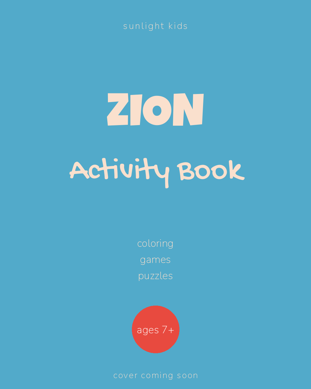Zion Activity Book for Kids cover
