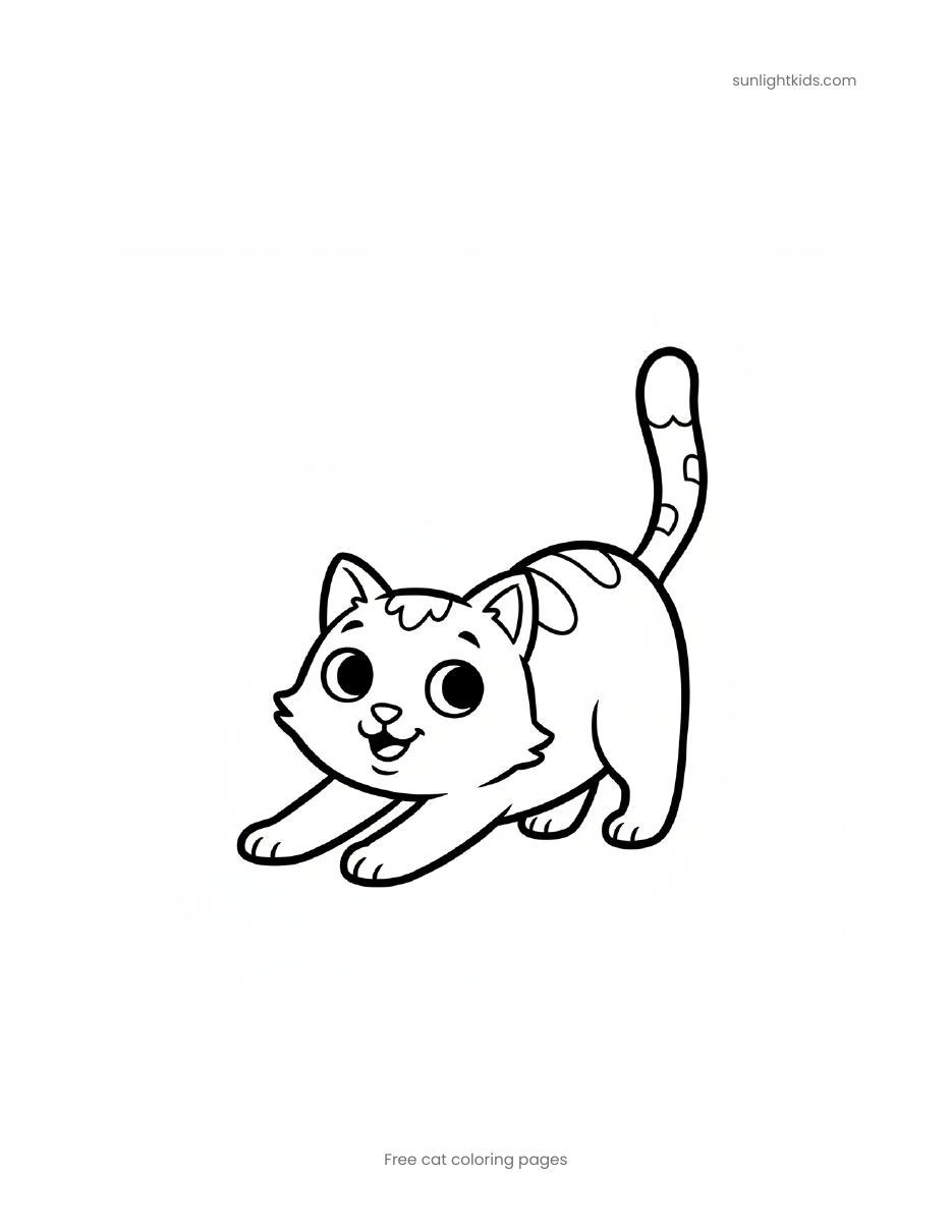 Free Printable Cat Coloring Pages for Kids — sample page preview