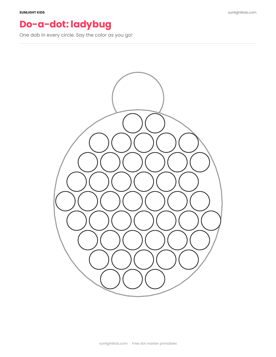 Free Printable Dot Marker Pages for Toddlers — page 12 of 20