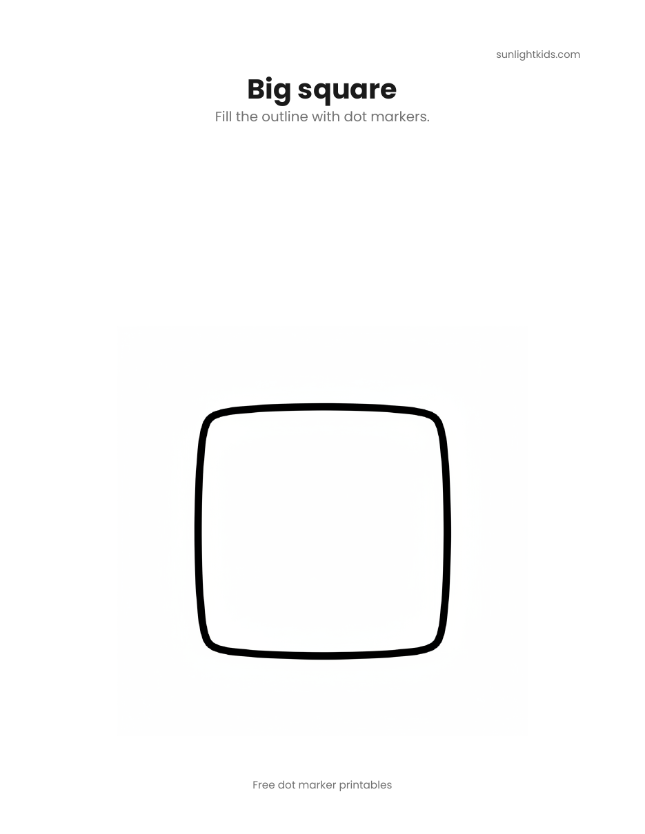 Free Printable Dot Marker Pages for Toddlers — sample page preview
