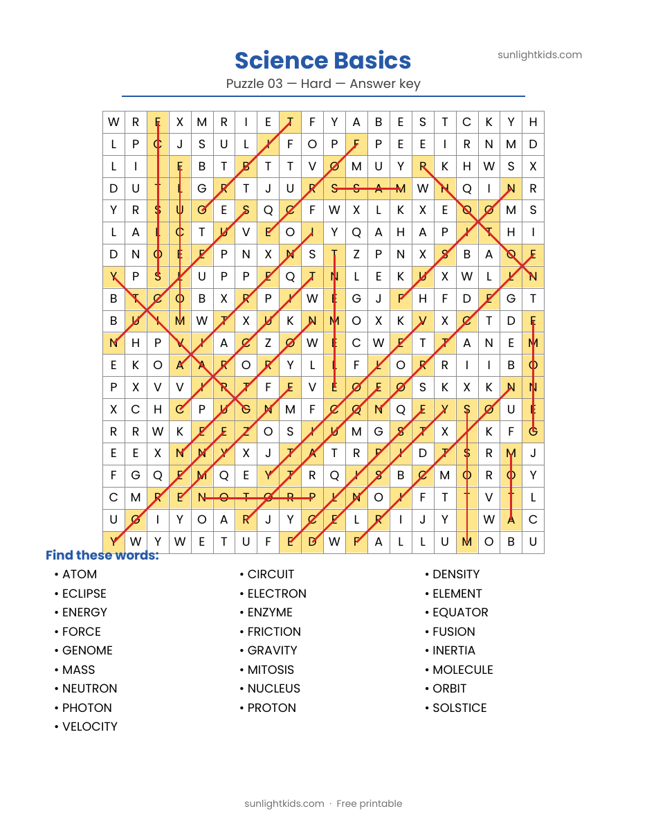 Hard Word Search Printable — Free PDF for Adults and Teens — page 14 of 22