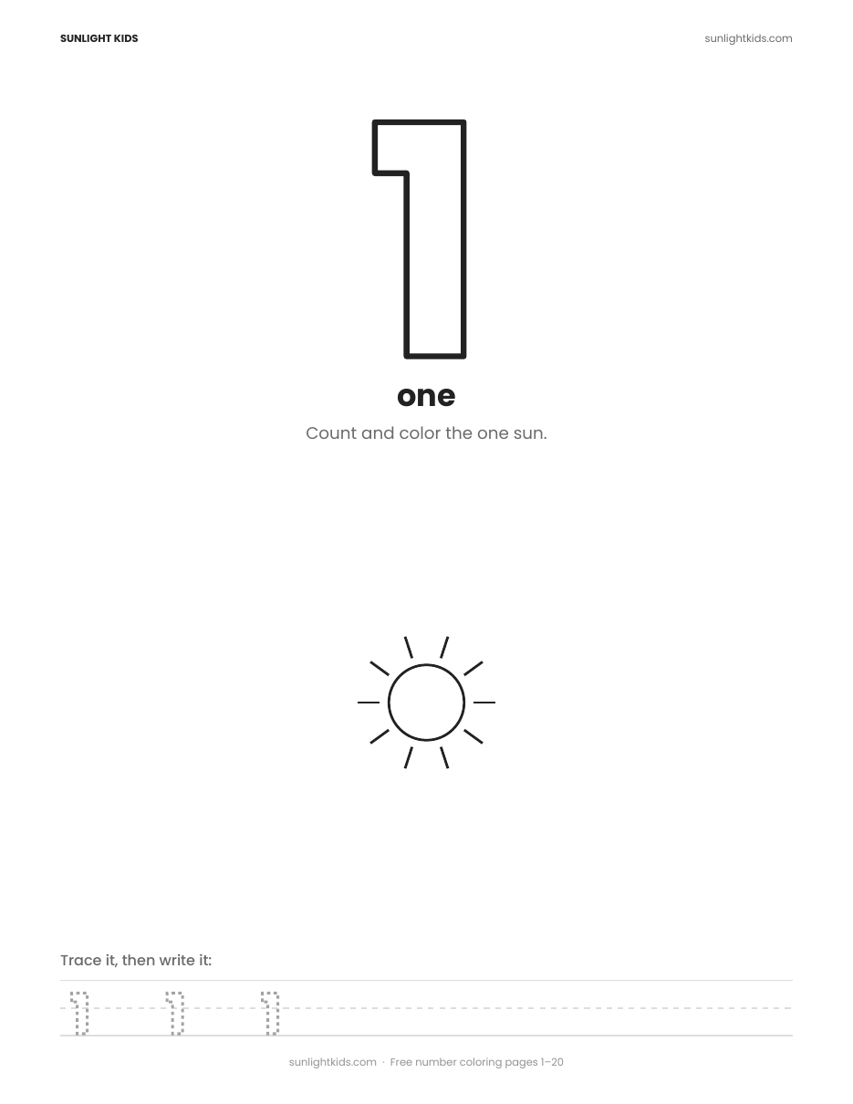 Free Printable Number Coloring Pages (1–20) — page 2 of 28