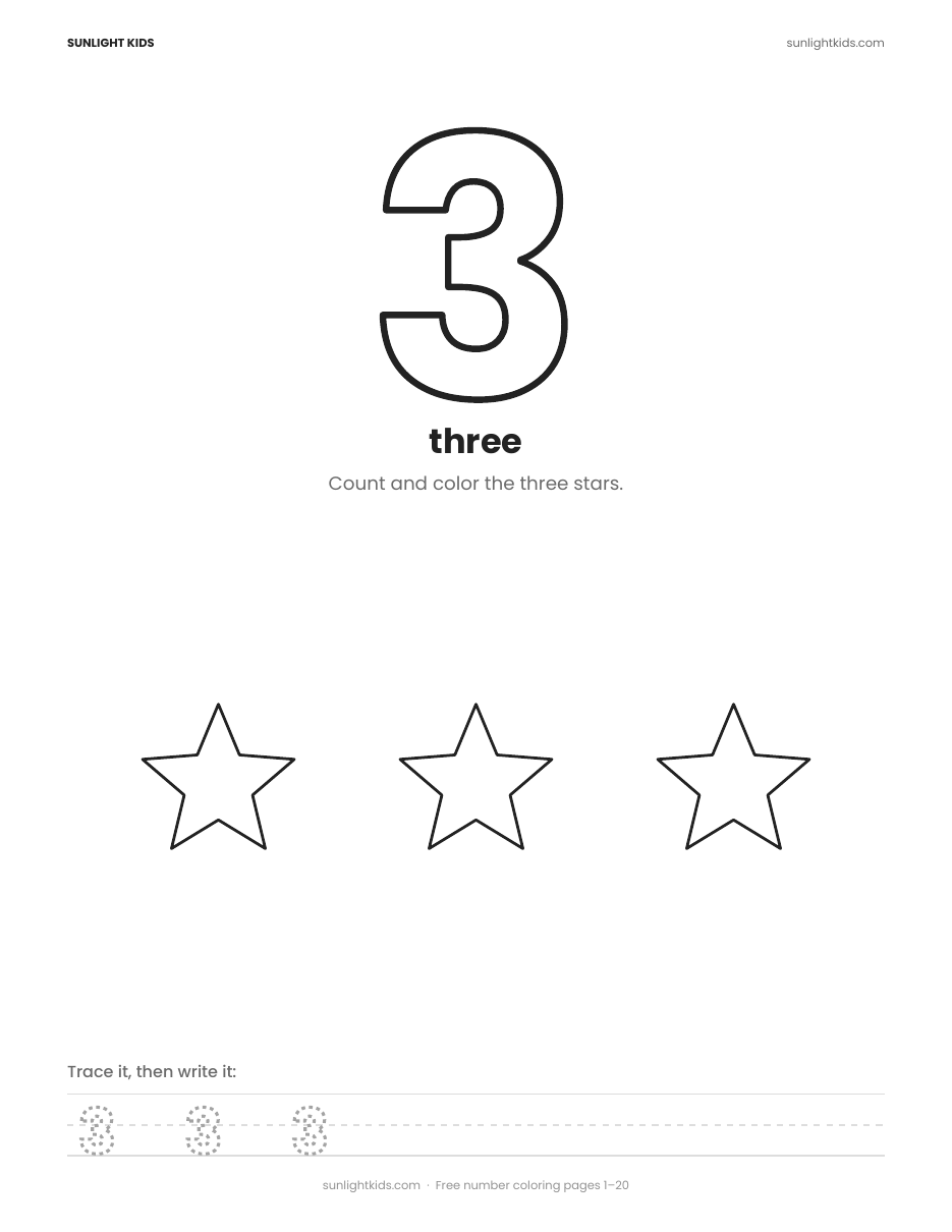 Free Printable Number Coloring Pages (1–20) — page 4 of 28